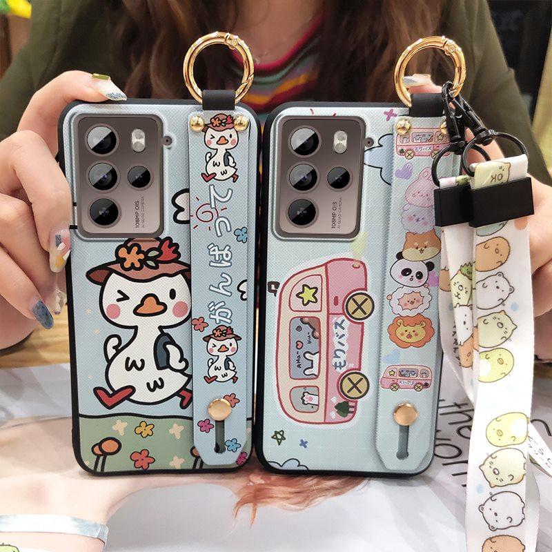 Anti-knock Wristband Phone Case For HTC U23 Pro/U23 Back Cover Anti-dust Phone Holder Cartoon Wrist Strap Dirt-resistant