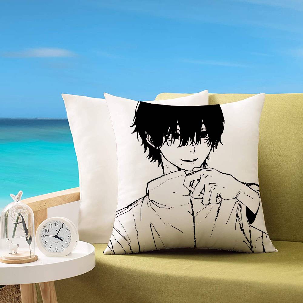 Cchainsaw Man Yoshida Cute Customizable Square Pillowcases Stylish And Soft Perfect For Beds Cars And Sofas