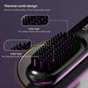 Electric LCD Usb Ceramic Heating Straight Hair Comb Wireless Portable Negative Ion Styling Tool Rechargeable Straightening Brush