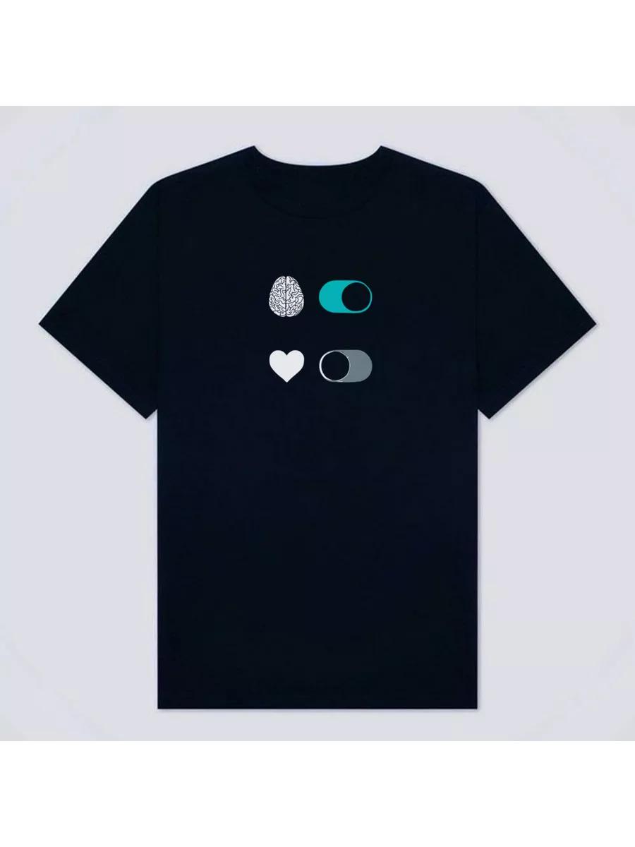T-shirt with print No Love Turn On Your Brain L