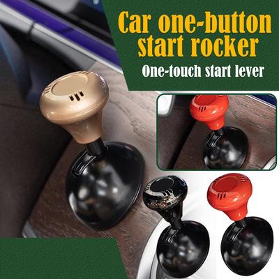 Car Alloy One Click Start Auto Interior Trim Cover Accessories Cyberpunk Style One Click Start Switch Ignition Button