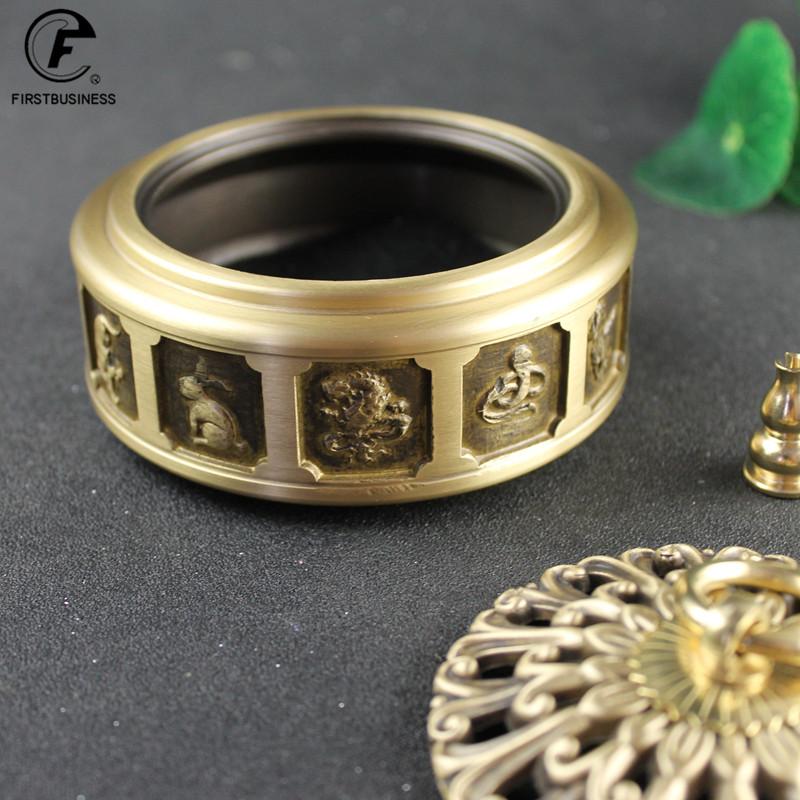 New Brass Copper Chinese Zodiac Incense Burners Portable Censer Buddhism Incense Holder Home Tea House Yoga Studio Decor Home