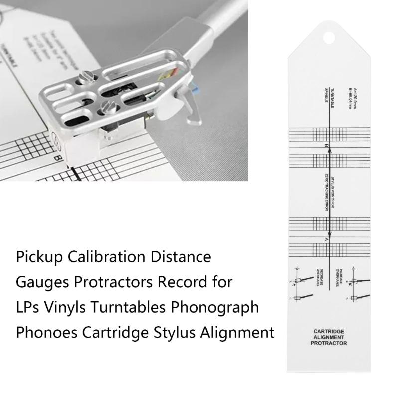 Turntables Cartridge Stylus Alignment Gauges Stylus Calibration Protractors for Audiophiles and Vinyls Enthusiasts