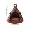 Triangular Tent Pet Bed Enclosed Covered with Nonslip Bottom Gentle Feline Hut for Kittens,