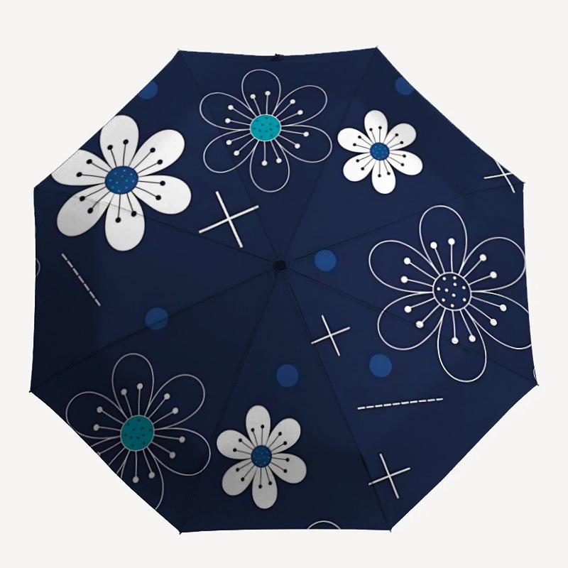 

1pc Floral Pattern Automatic Open/Close Umbrella, Ideal Fan Gift for Birthday, Christmas, Trendy Fashion yy250828020
