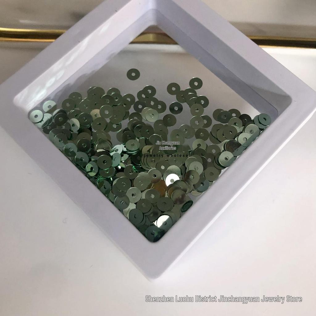 4mm mittelloch bunte Pailletten für DIY-Bastelarbeiten und Bekleidungszubehör