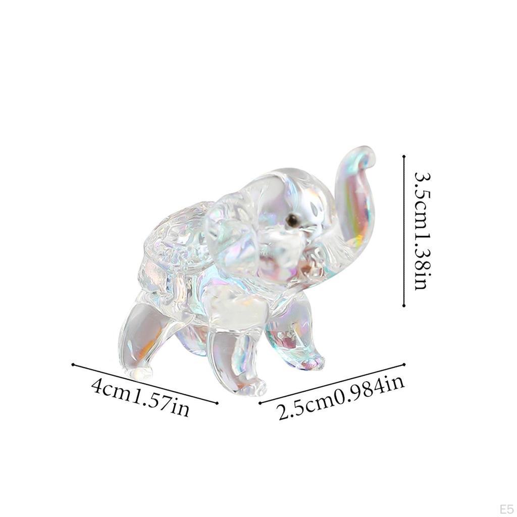 Elephant Figurine Animal Sculpture Family Friends Gift Table Centerpoece for Bookshelf