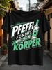 Pfeffi Shaped This Body Tilted Green Bottle Speed Lines And Bold Disional Lettering Dynamic Vintage Unisex All TShirt