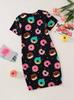 Kurzarm Bodycon Kleid für Mädchen Rundhalsausschnitt Eng anliegendes T-Shirt Mini Bleistift Lässig Bequem Sommerkleider Teenager 5-14 Jahre