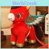 New Year Plush Horse Toy With Wings And Persimmon Design For Year Of The Horse Celebrations