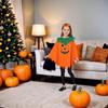 New Halloween Luminous Cloak Role Playing Stage Party Performance Festival Costume Pumpkin Cloak With Hat For Adults Kids