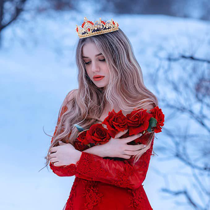 

Tuanming Rhinestone Crown Headdress: European & American Bridal Accessories for Banquet or Evening Updo.