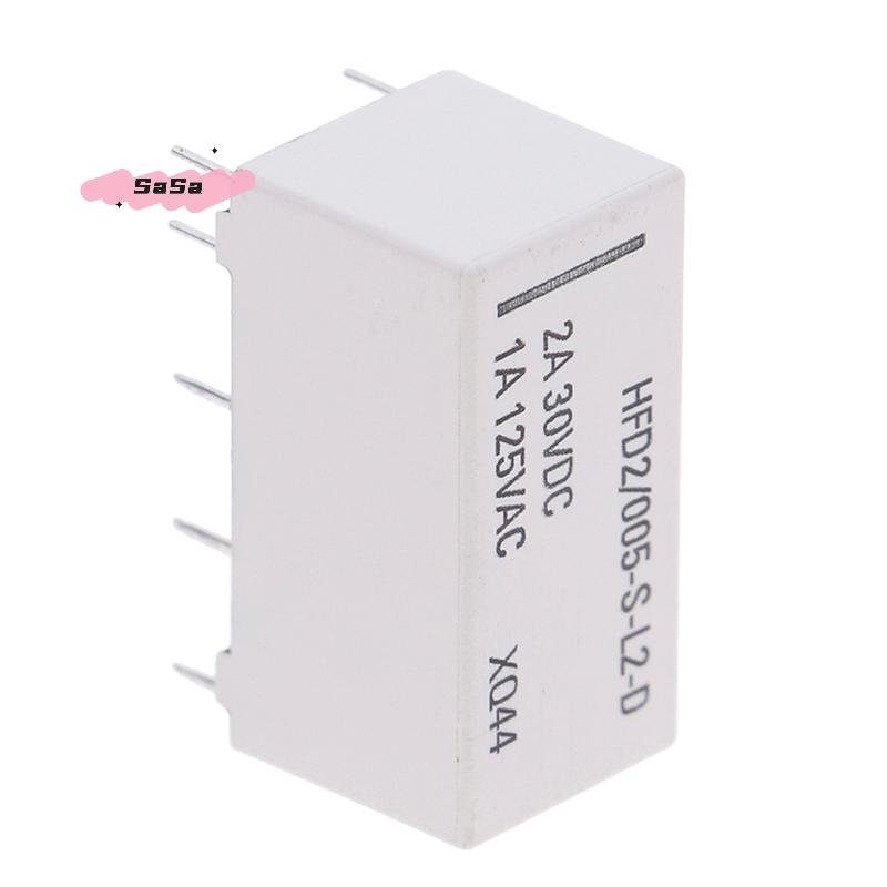 5V Coil Bistable Latching Relay DPDT 30VDC 2A 1A 125VAC HFD2/005-S-L2-D for Electronic Components Market