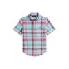 Boys Plaid Linen Shirt 8 18