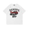 Summer Fashion Heavyweight Retro Men's English Letters 100% Cotton Printed Round Neck High-quality Casual Fitness Street T-shirt