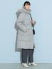 Beams Heart Long Down Coat Gray M Women's Water-Repellent (S-M)