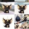 Car Decor Acrylic Flat Surface Black Dragon Pendant With Cartoon Style For Vehicle Interior Enhancement