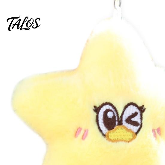 Skin Friendly Polyester Duck Toy Star Plush Keychain, Soft Stuffed Animal Pendant with Embroidered Face, Cute Keychain Cartoon Bag Charm for Backpack,