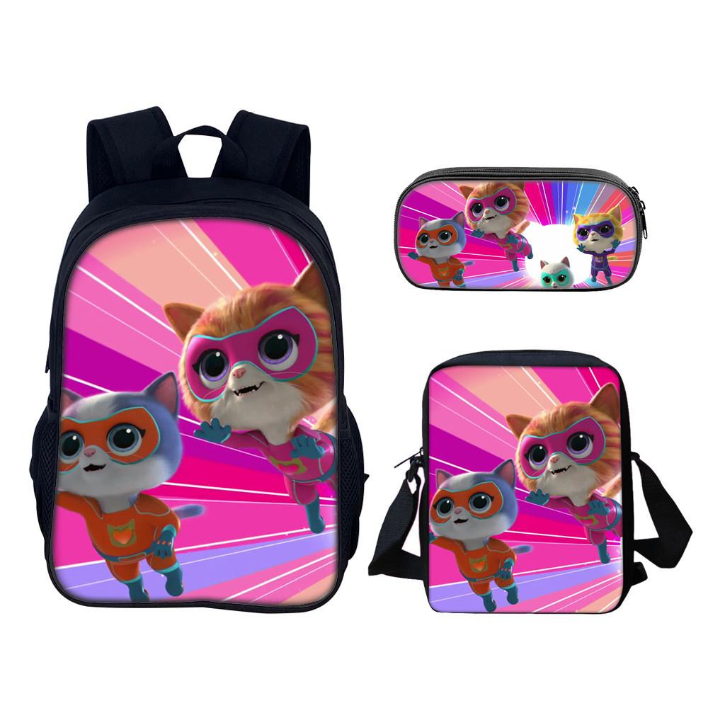 Superkitties School Backpack Set With Nylon Material For Elementary Students