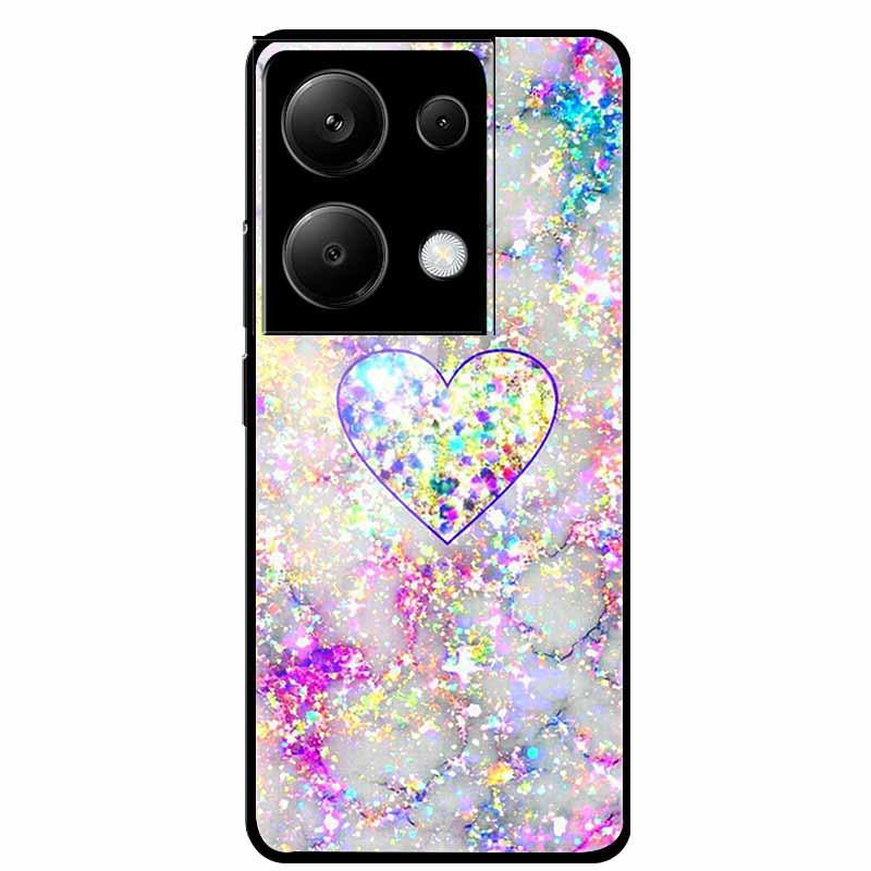Redmi NOTE 13 PRO 4G Case with Tempered Glass & Aesthetic Color Painting