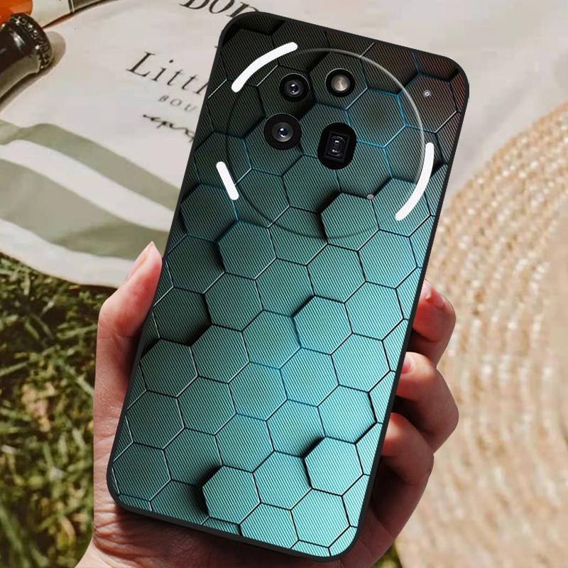 For Nothing Phone 3A Pro Case Phone3A Pro Cool Painted Silicone TPU Soft Cover for Nothing Phone 3A Pro A059P Cases Black Shells
