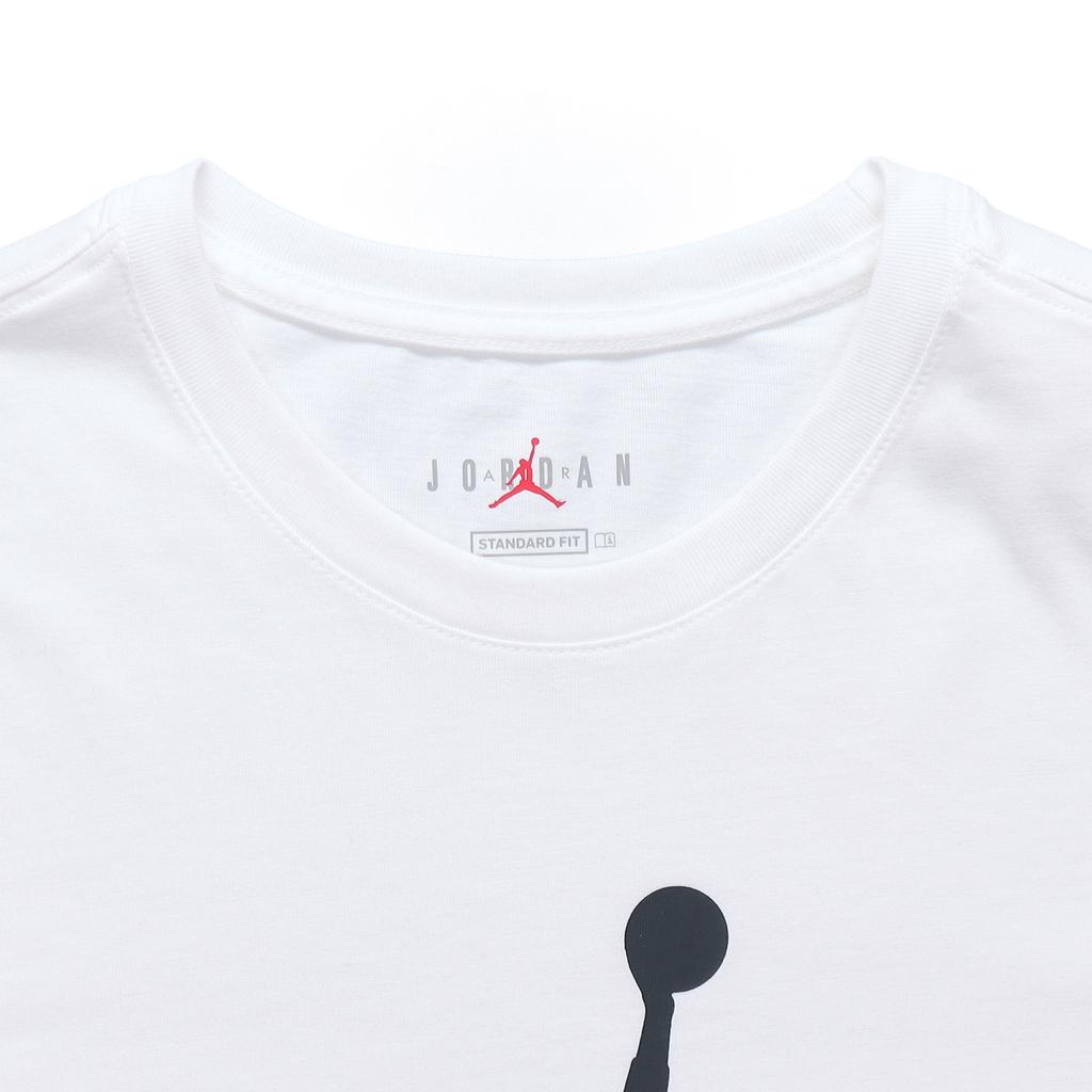 Air Jordan Jumpman Brand Logo Printing Round Neck Short Sleeve White Men's DA6797-100