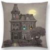 Sofa Throw Pillow Cover Home Decor Cute Little Ghost Sailing Whale Ocean Diver Print Cushion