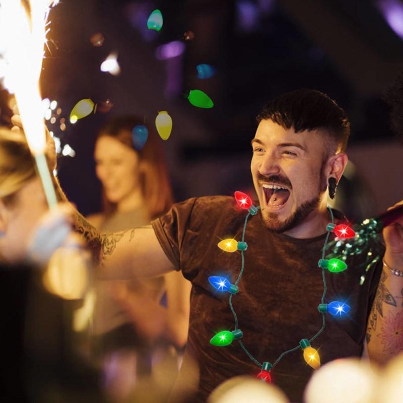Weihnachts-LED-Lichterkette mit leuchtenden Glühbirnen, Weihnachtsschmuck, Christbaumschmuck, Navidad 2024, Neujahrsgeschenk