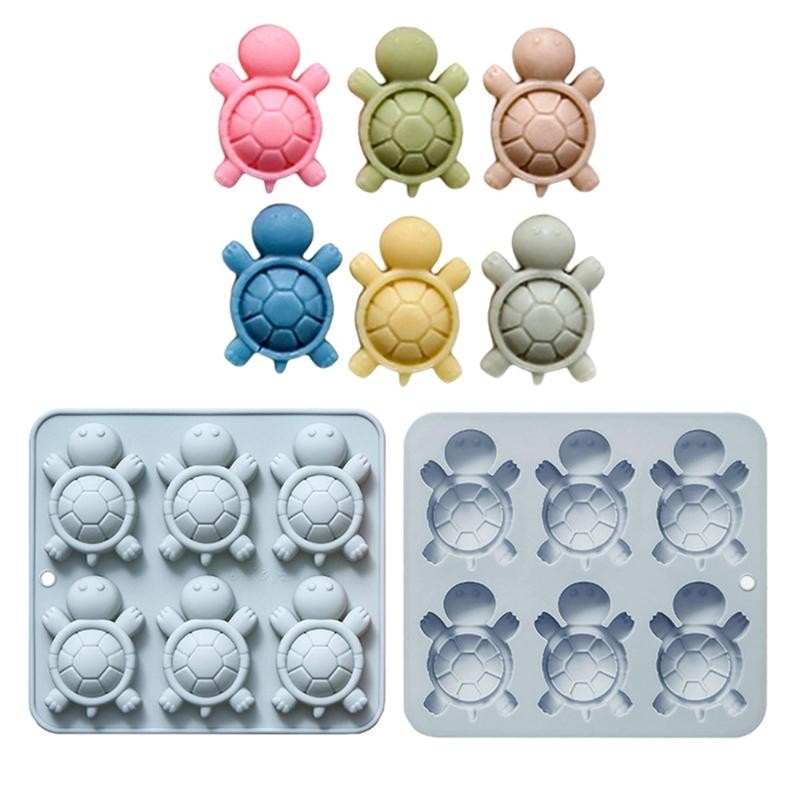 6 håligheter Stor sköldpadda Moussetårtsform Livsmedelskvalitet Silikon Chokladdessert Bakform Familjesammankomst Bakverk