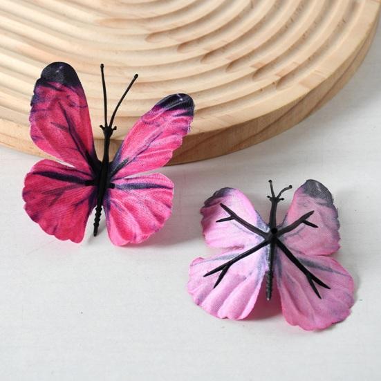 4 Pcs 3D Butterfly Wall Stickers Colorful Butterflies Wall Decal Removable Wall Art Murals for DIY Crafts Home Office Party Bedroom Decoration