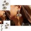 Unique Fashion Alloy Earrings With Rhinestones Stylish Women's Geometric Jewelry