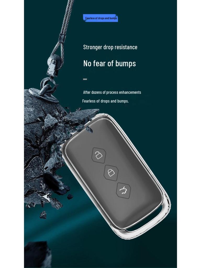 Transparent Full Wrap Key Case for Wuling Hongguang MiniEV/S3/New Hongguang Plus Journey