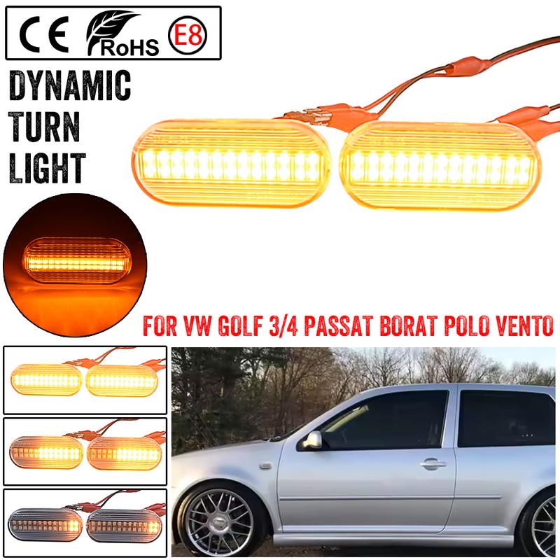 For SEAT Ibiza 6L Cordoba Toledo Leon MK1 MK2 LED Dynamic Side Marker Light Turn Signal Light for Octavia