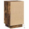 Nightstand Smoked Oak 39 x 34.5 x 65 cm Wood Based Panel