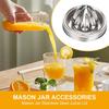 Citrus Reamer For Wide Mouth Jar Reusable Citrus Reamer Stainless Steel Juicer Lid Handle Leak-Proof Bottle Cap Manual Juice
