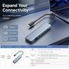 5 in 1 USB C Hub 10Gbps Full Featured Type C 4K 60Hz Video 100W PD USB 3.2 Gen2 Multiport Docking Station Adapter for Laptop