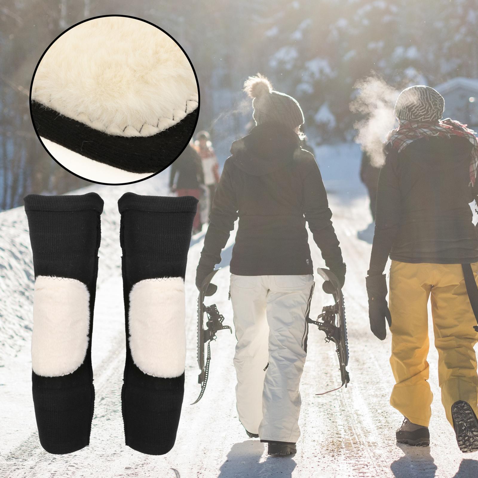 Warm Knee Pads Lined Knee Warmers Brace Support Pads Thermal Protection Gear Winter Warmer Supplies Snowboarding Cycling