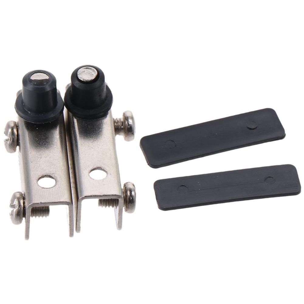 4 Pairs Iron Door Hinge Silver Pivot Hinge Sturdy Glass Clamp for Free-Swinging Glass Door