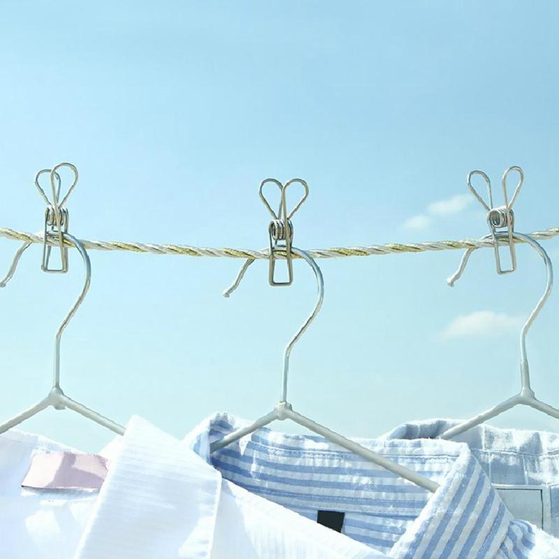 Stainless Steel Hook Clip Household Underwear Socks Drying Clips Clothes Quilt Windproof Clip Hanger