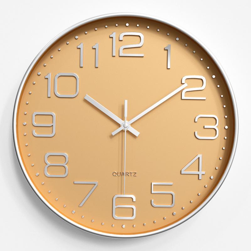 Living Room Wall Clock Modern Simple Home Clock Bedroom Silent Wall Clock Round Quartz Clock 12 Inches 30CM