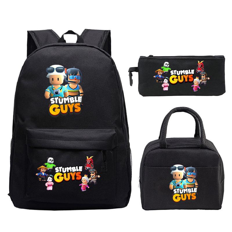 Game Merchandise Printed Children's Schoolbag Set Casual Backpack Three-piece Set