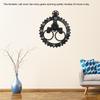 3D Mechanical Wall Clock, Black Modern Large Wall Art  Gear Clock Mechanical Calendar Wheel with Gears Quietly   24 Hours a Day for Date and T