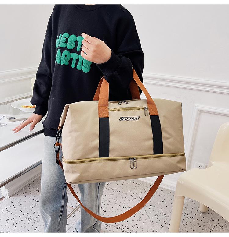 Large Capacity Water-repellent Travel Bag with Wet/Dry Separation & Shoe Compartment
