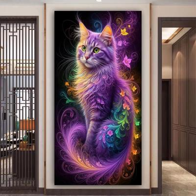 Colorful Big Cat Large Size Diamond Painting New Collection Pet Animals Diy Full Square Round Drill Rhinestone Embroidery Mosaic Cross Stitch Kits