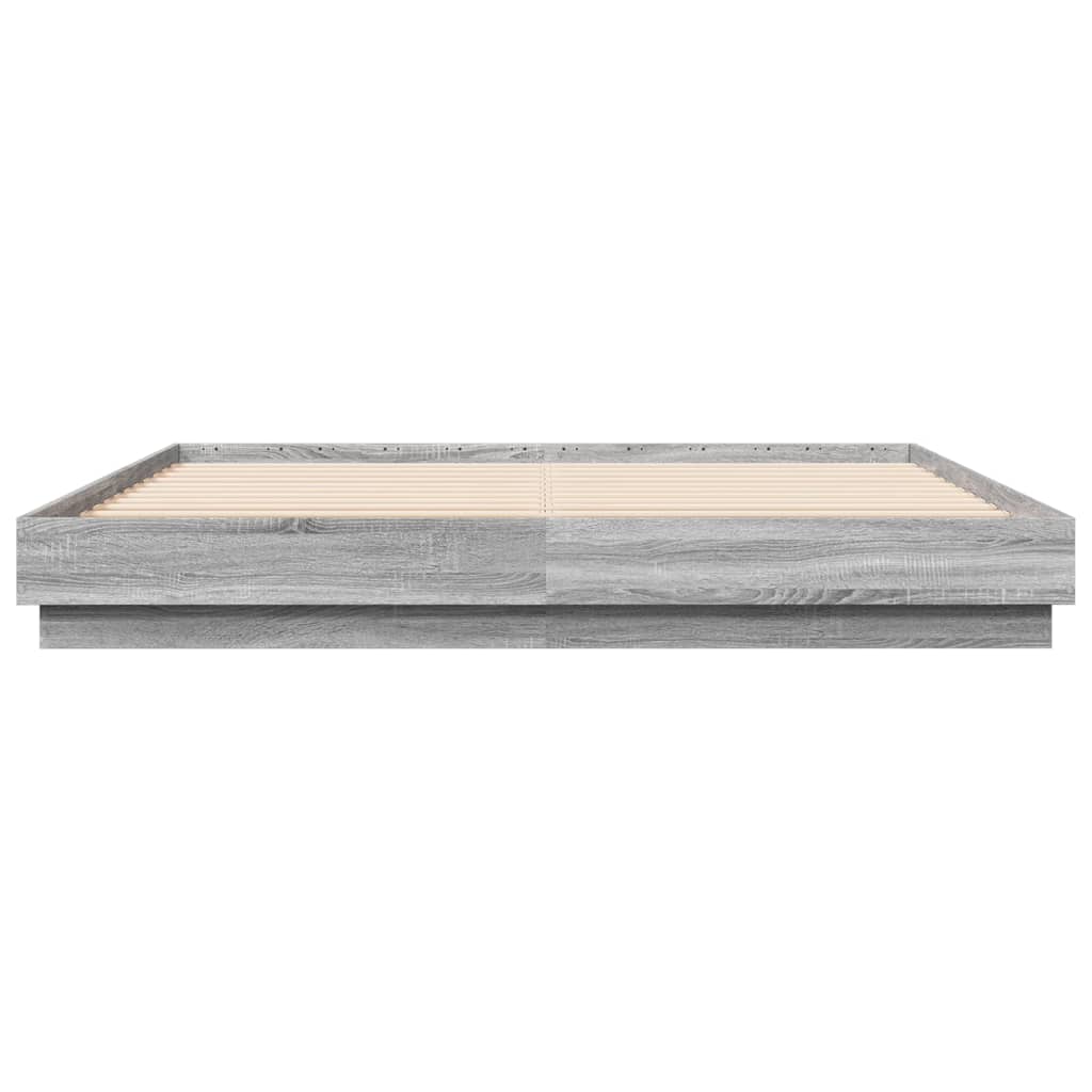 LED Bed Frame in Grey Sonoma 180x200 cm
