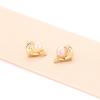 New cute simple gold-plated dolphin earrings, small and versatile natural freshwater pearl 925 silver needle stud earrings for women