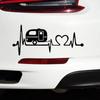 Caravan Trailer RV Heartbeat Car Sticker Auto Body Bumper Windows Motorcycle Laptop Wall Vinyl Film Decal Car Tuning Accessories