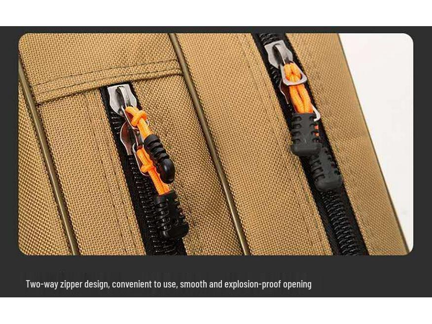 A1R Mini Multi-Layer Fishing Rod Bag - Canvas Gear Bag for Ice & Standard Fishing
