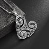 Vintage Jewelry Triangular Celtic Knot Crescent Moon Pendant Necklace