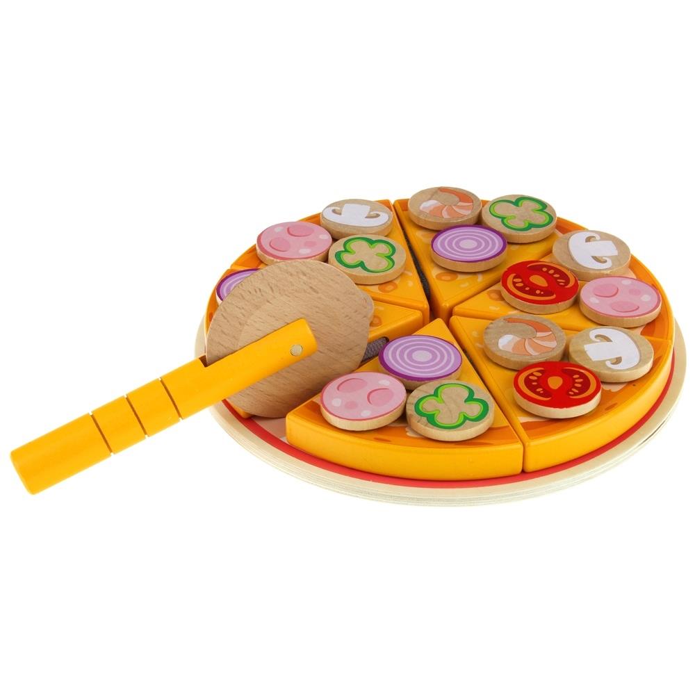 Wooden Pizza Cutter Velcro Puzzle Velcro Tray Plate Knife Accessories